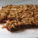 Thanksgiving Cranberry Bars with Spelt, Oats and Almonds